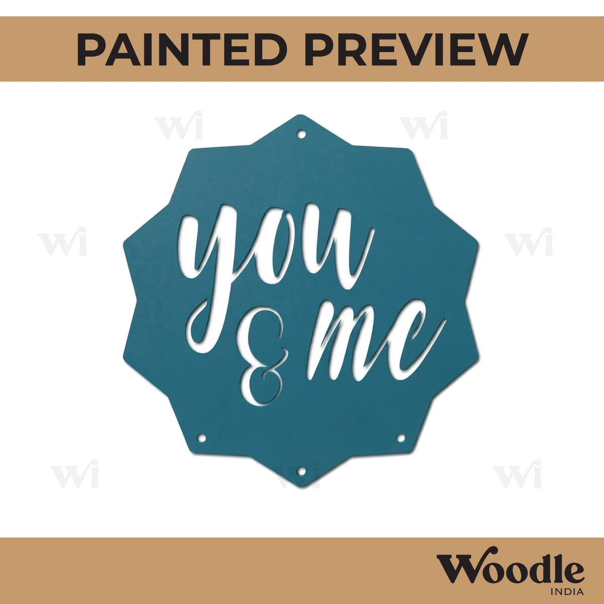 Couple Text Hanging Cutout MDF Design 1