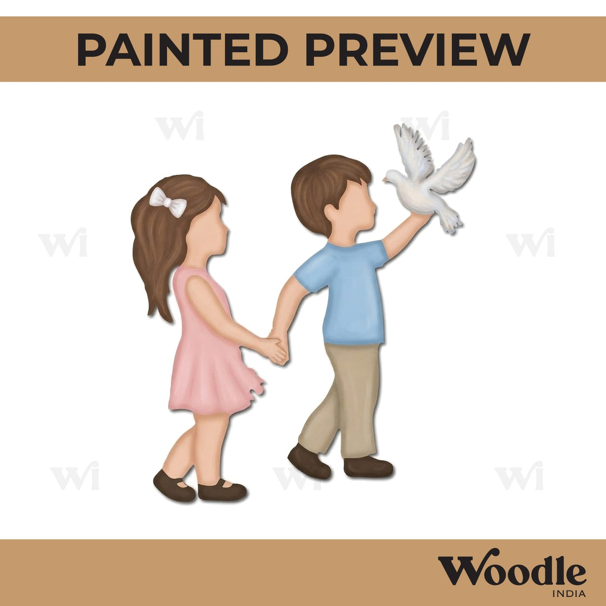 Couple With Dove Cutout MDF Design 1