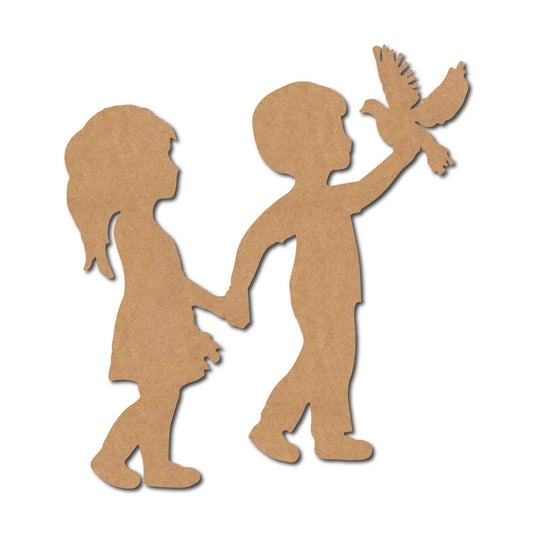 Couple With Dove Cutout MDF Design 1