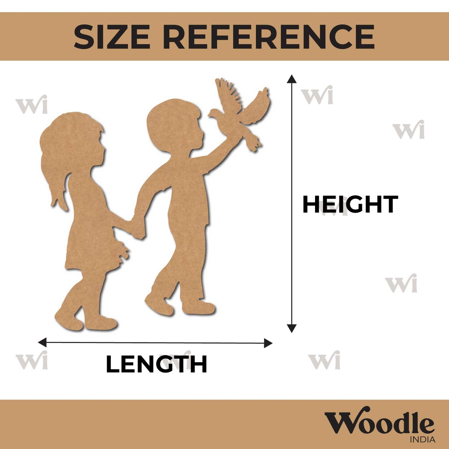 Couple With Dove Cutout MDF Design 1