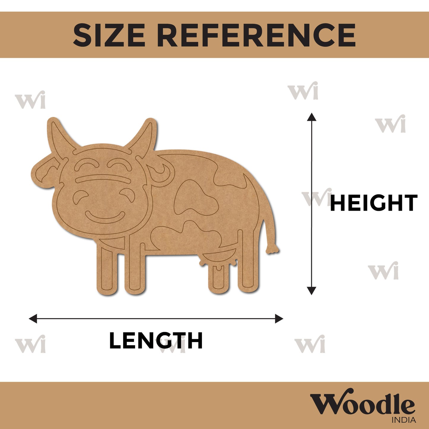 Cow Pre Marked MDF Design 1