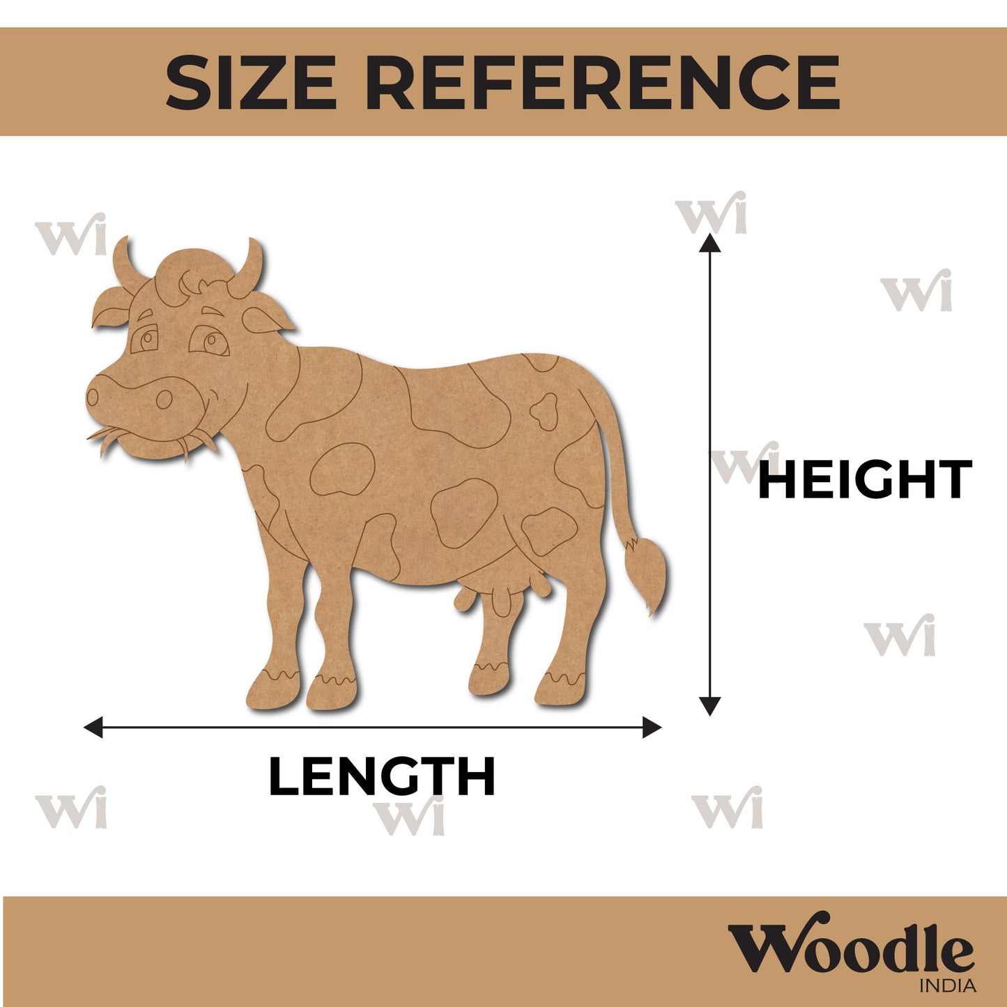 Cow Pre Marked MDF Design 3