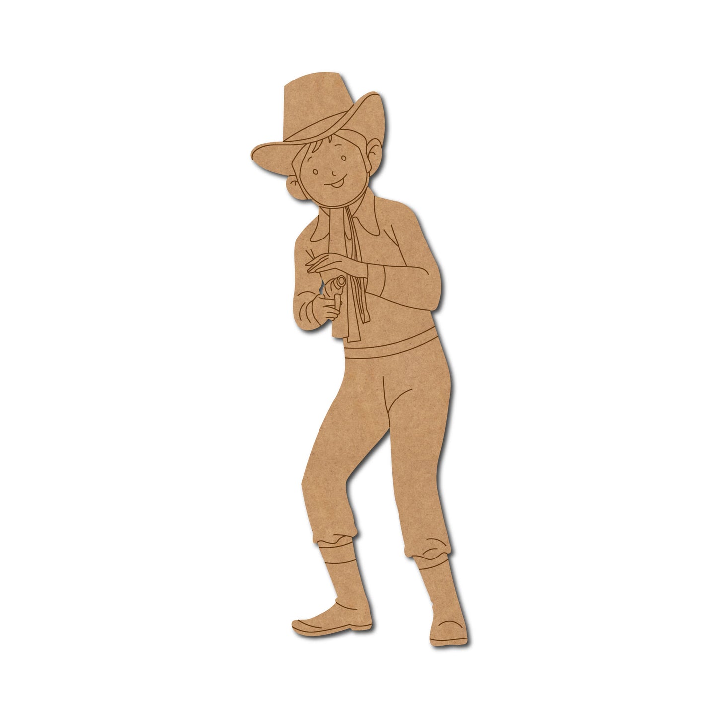 Cowboy With Gun Pre Marked MDF Design 1