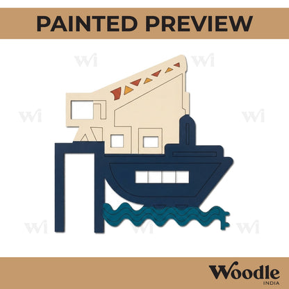 Crane Transport Ship Pre Marked MDF Design 2