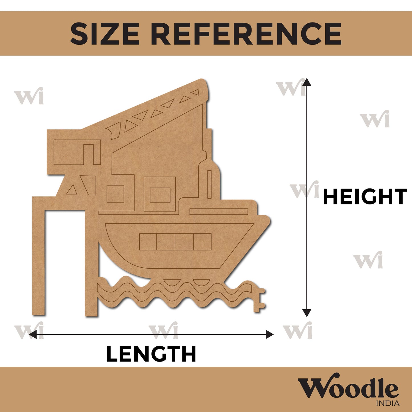 Crane Transport Ship Pre Marked MDF Design 2