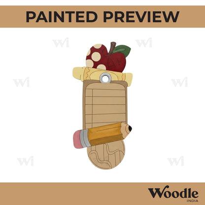Crayon Pencil Stationery Pre Marked MDF Design 1