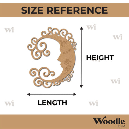 Crescent Moon Pre Marked MDF Design 1