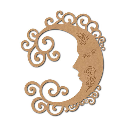 Crescent Moon Pre Marked MDF Design 1