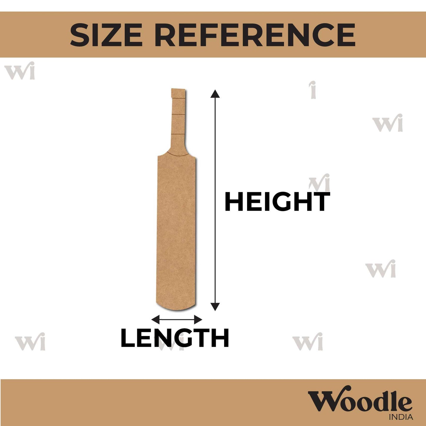 Cricket Bat Pre Marked MDF Design 1