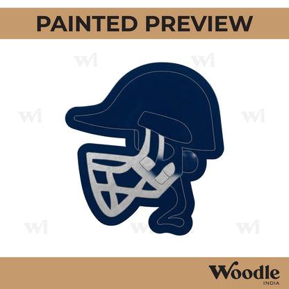 Cricket Helmet Pre Marked MDF Design 1