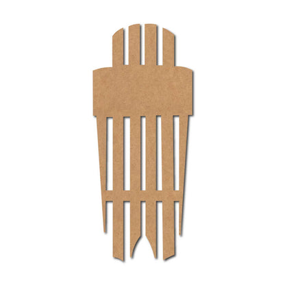 Cricket Leg Guard Cutout MDF Design 1