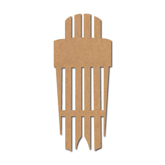 Cricket Leg Guard Cutout MDF Design 1
