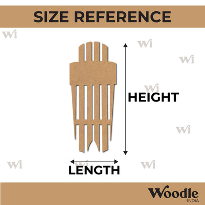Cricket Leg Guard Cutout MDF Design 1