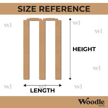 Cricket Wicket Cutout MDF Design 1