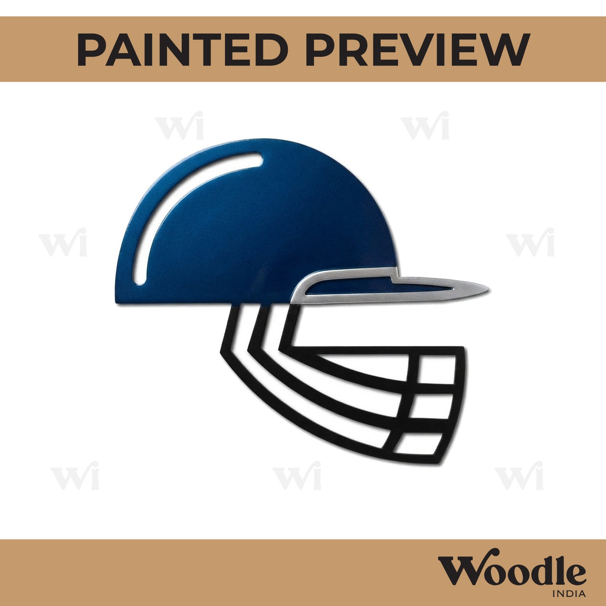 Cricket Helmet Cutout MDF Design 1