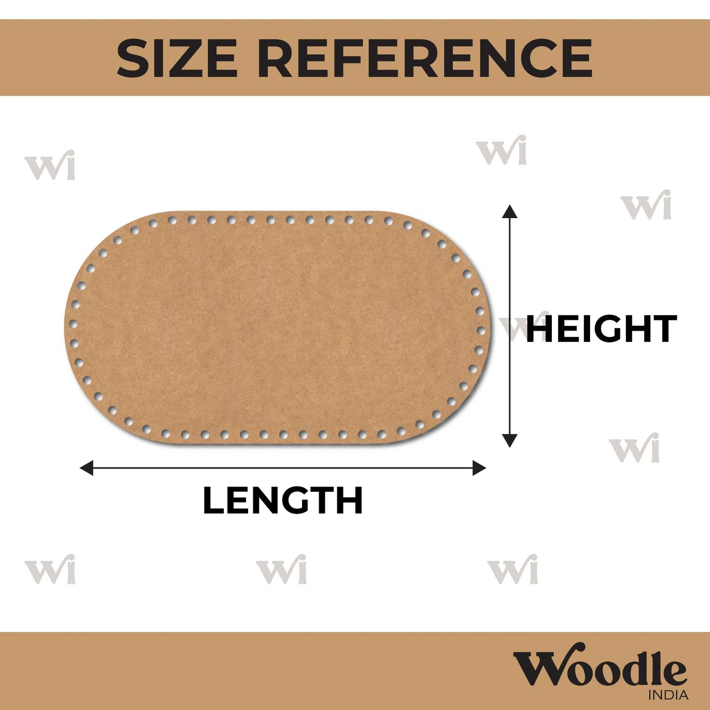 Crochet Oval Basket Bottom Cutout MDF Design 2