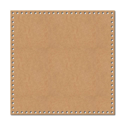 Crochet Square Basket Bottom Cutout MDF Design 1