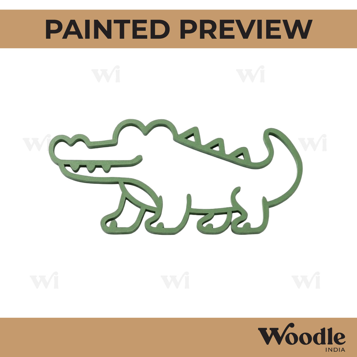 Crocodile Cutout MDF Design 1