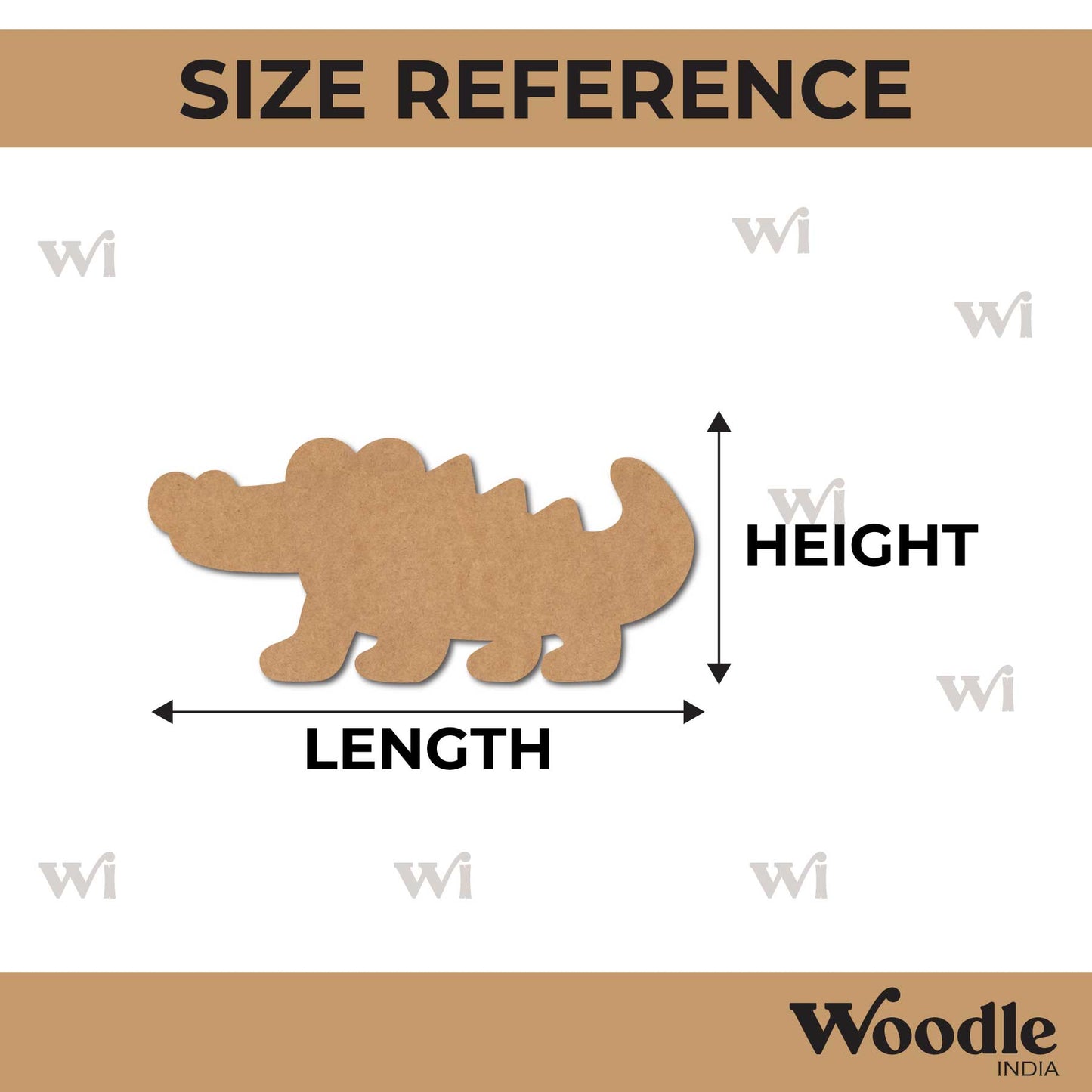Crocodile Cutout MDF Design 2
