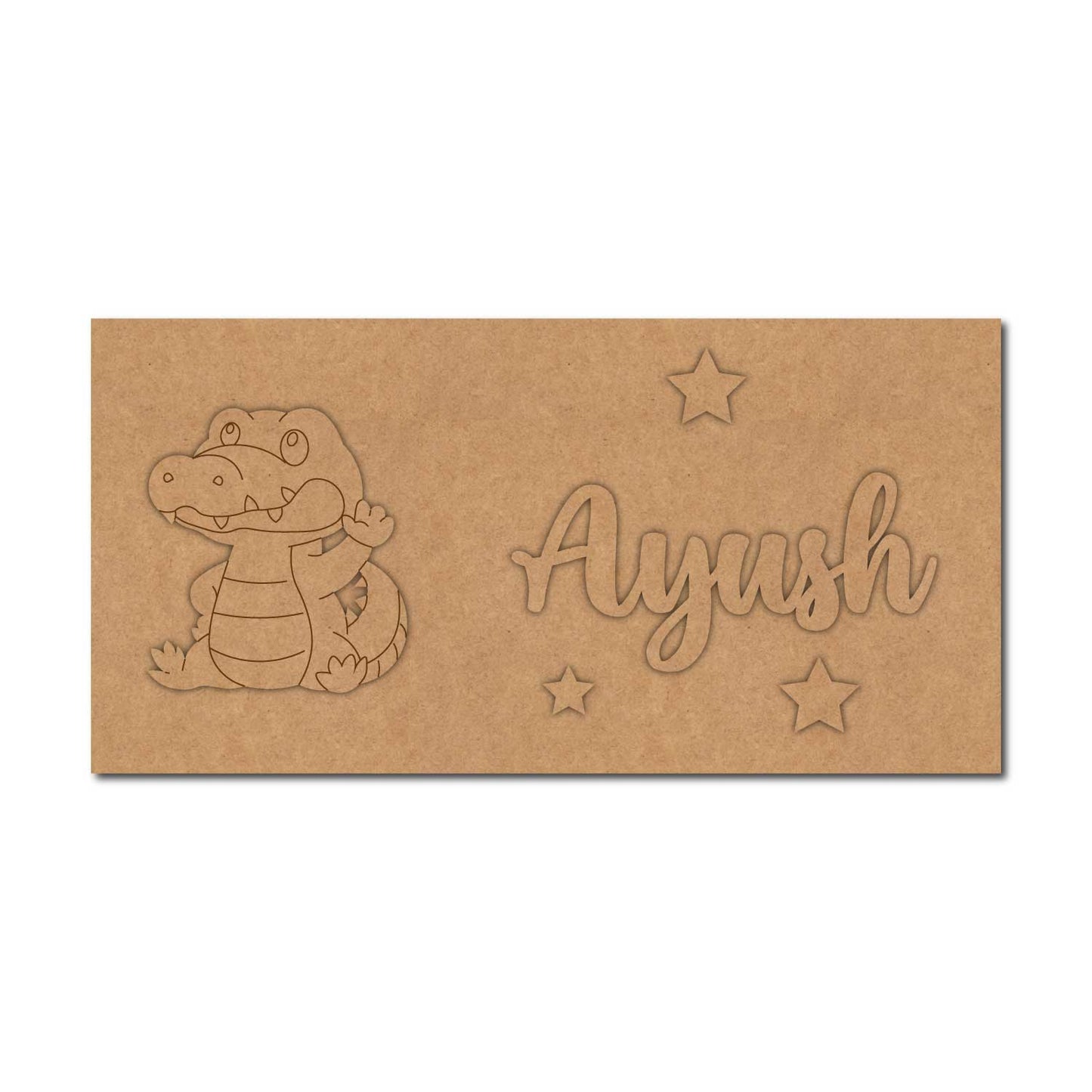 Crocodile Kids Nameplate MDF Design 1