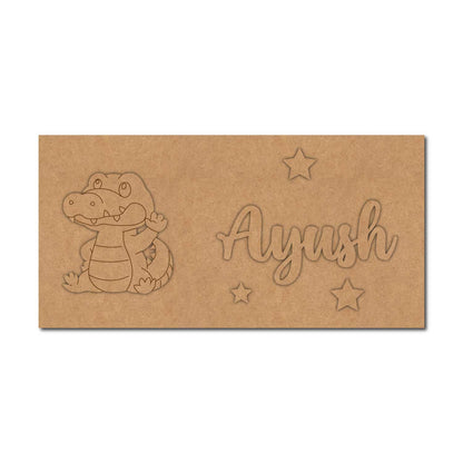 Crocodile Kids Nameplate MDF Design 1