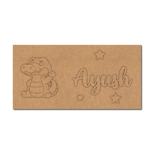 Crocodile Kids Nameplate MDF Design 1