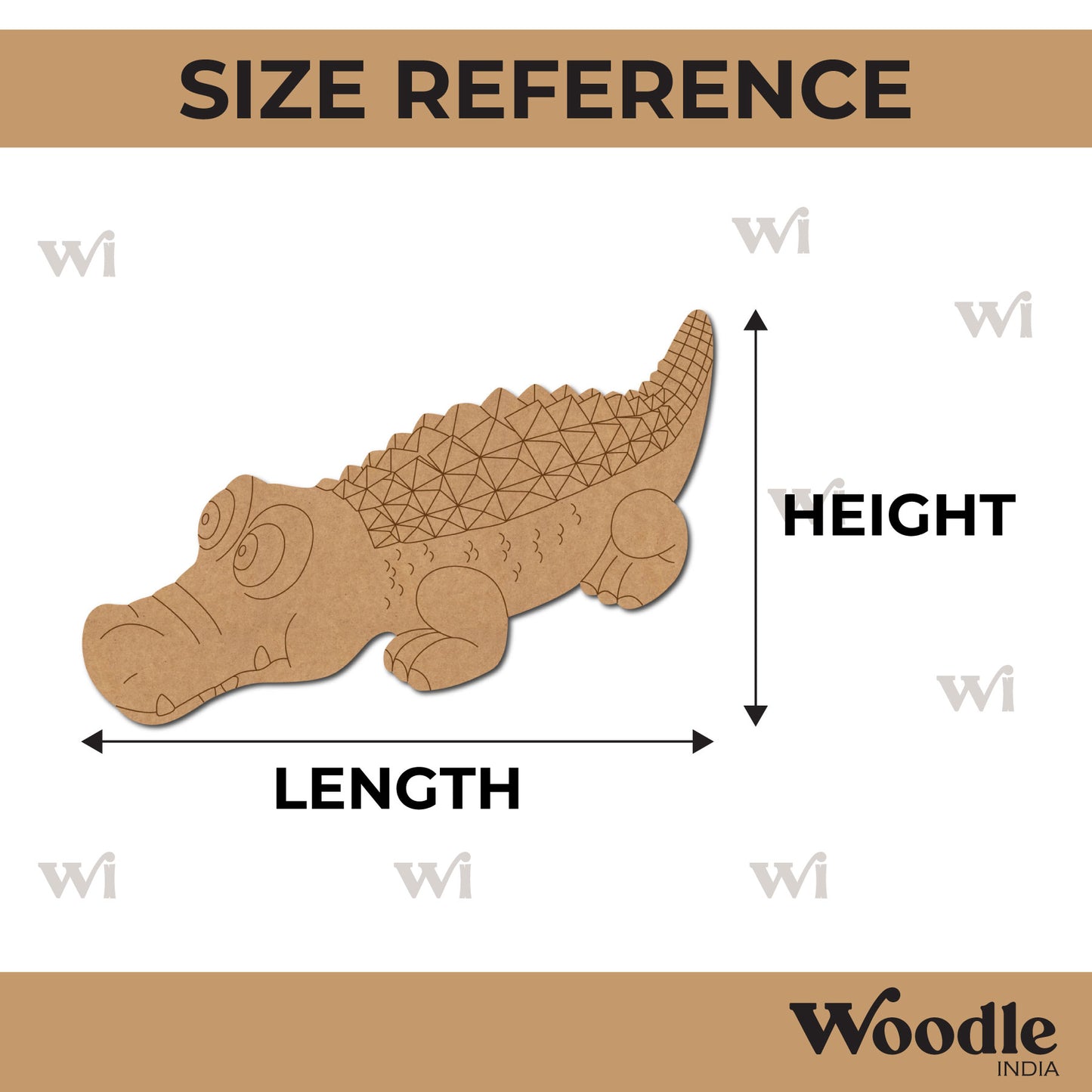 Crocodile Pre Marked MDF Design 3