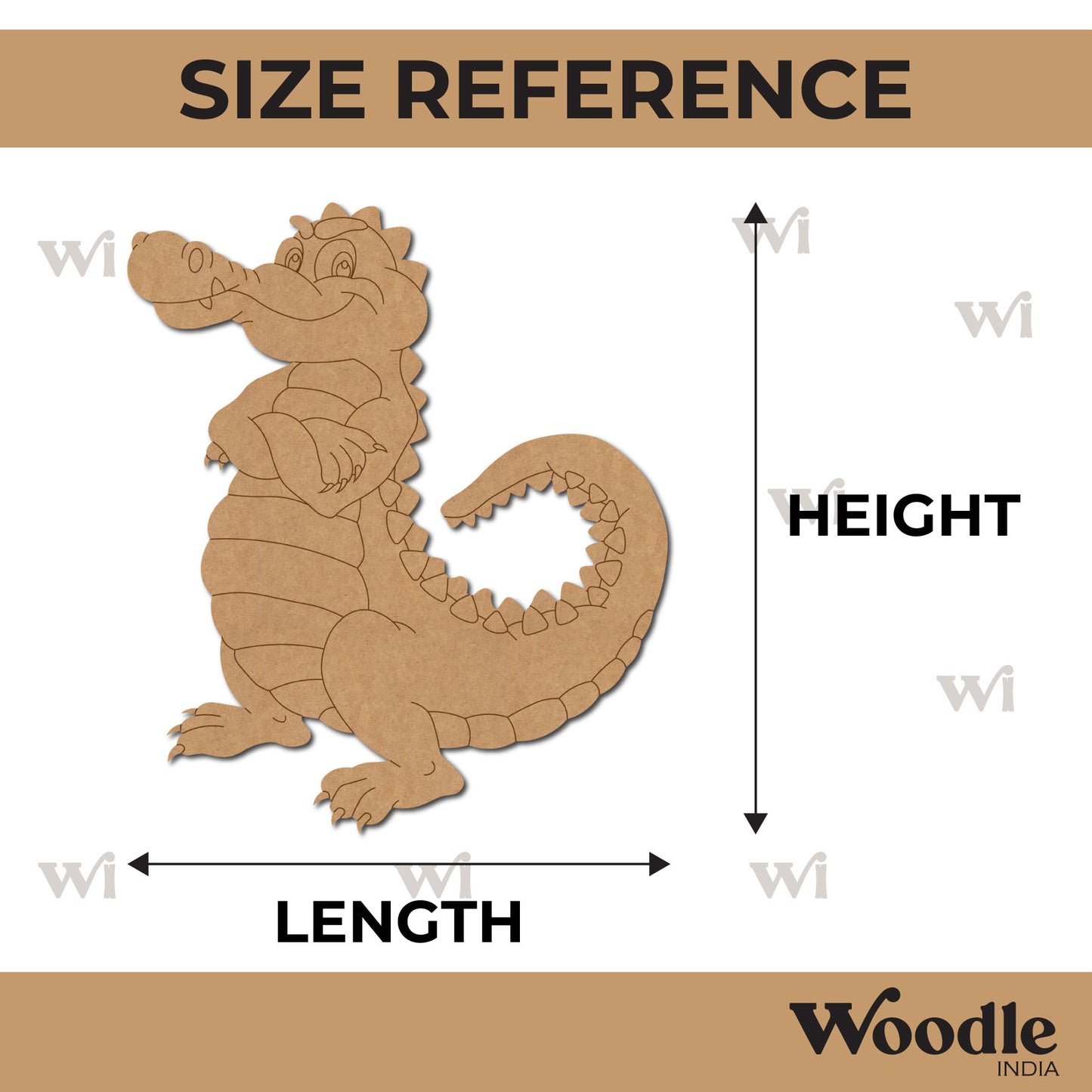 Crocodile Pre Marked MDF Design 5