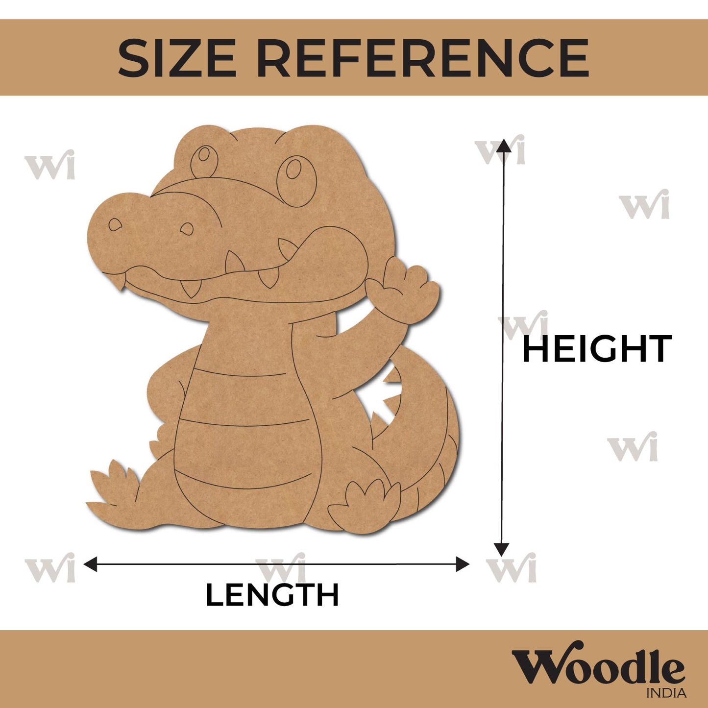 Crocodile Pre Marked MDF Design 7