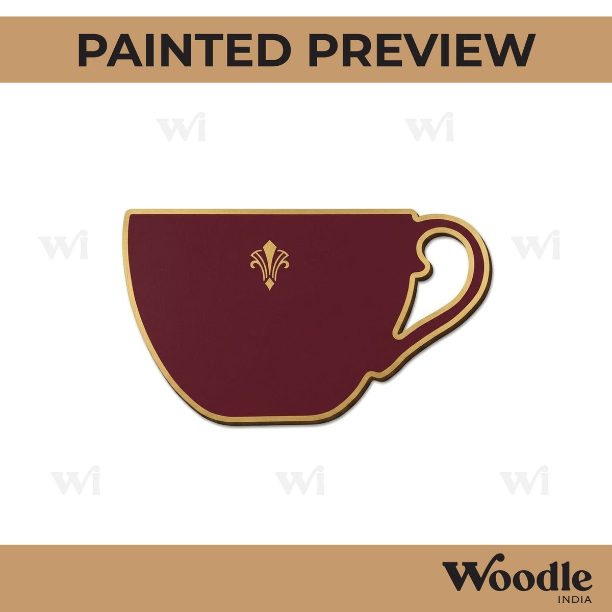 Cup Cutout MDF Design 2
