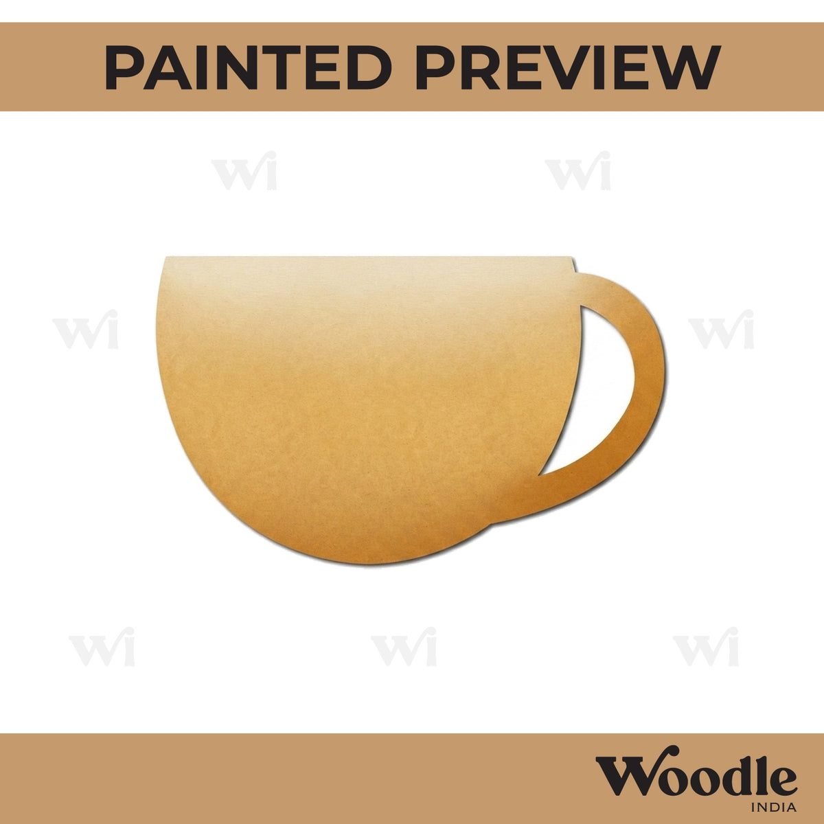 Cup Cutout MDF Design 4