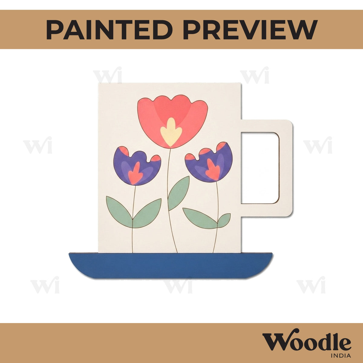Cup Pre Marked MDF Design 2