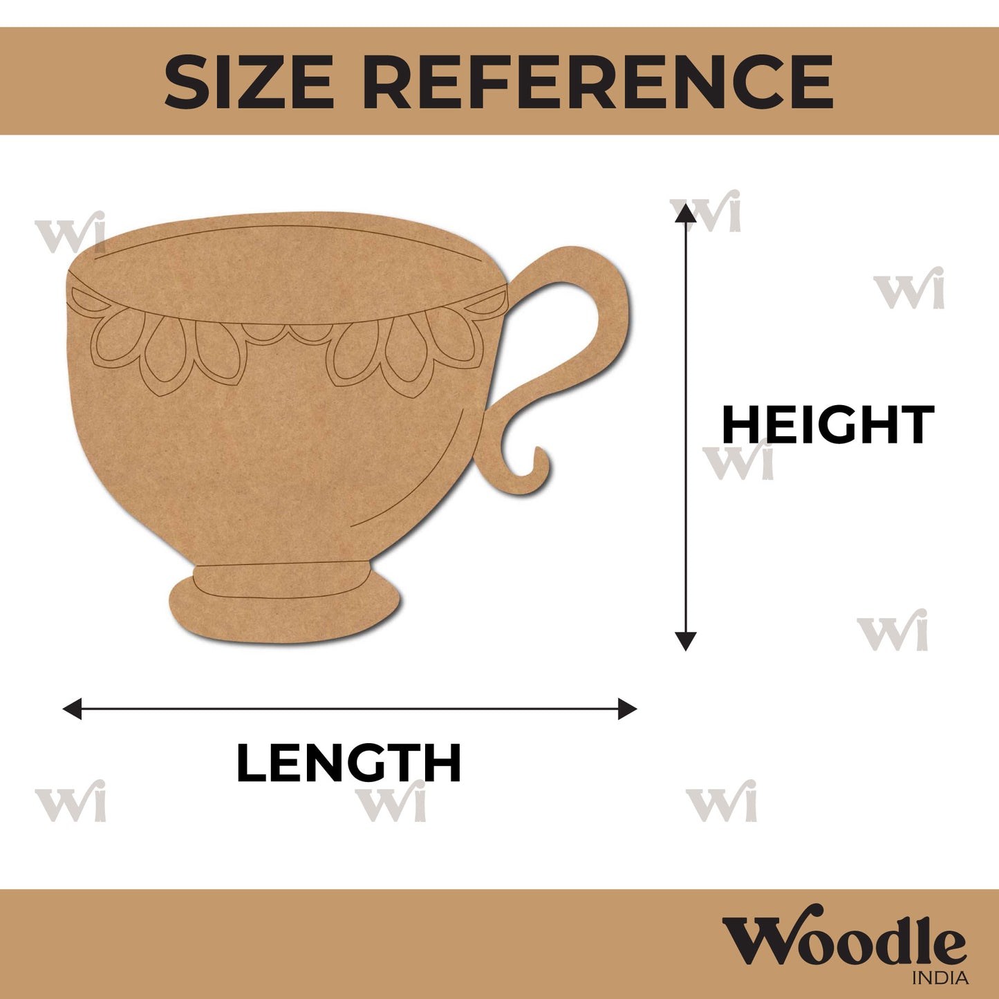 Cup Pre Marked MDF Design 4