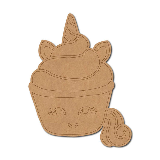 Cupcake Unicorn Pre Marked MDF Design 1