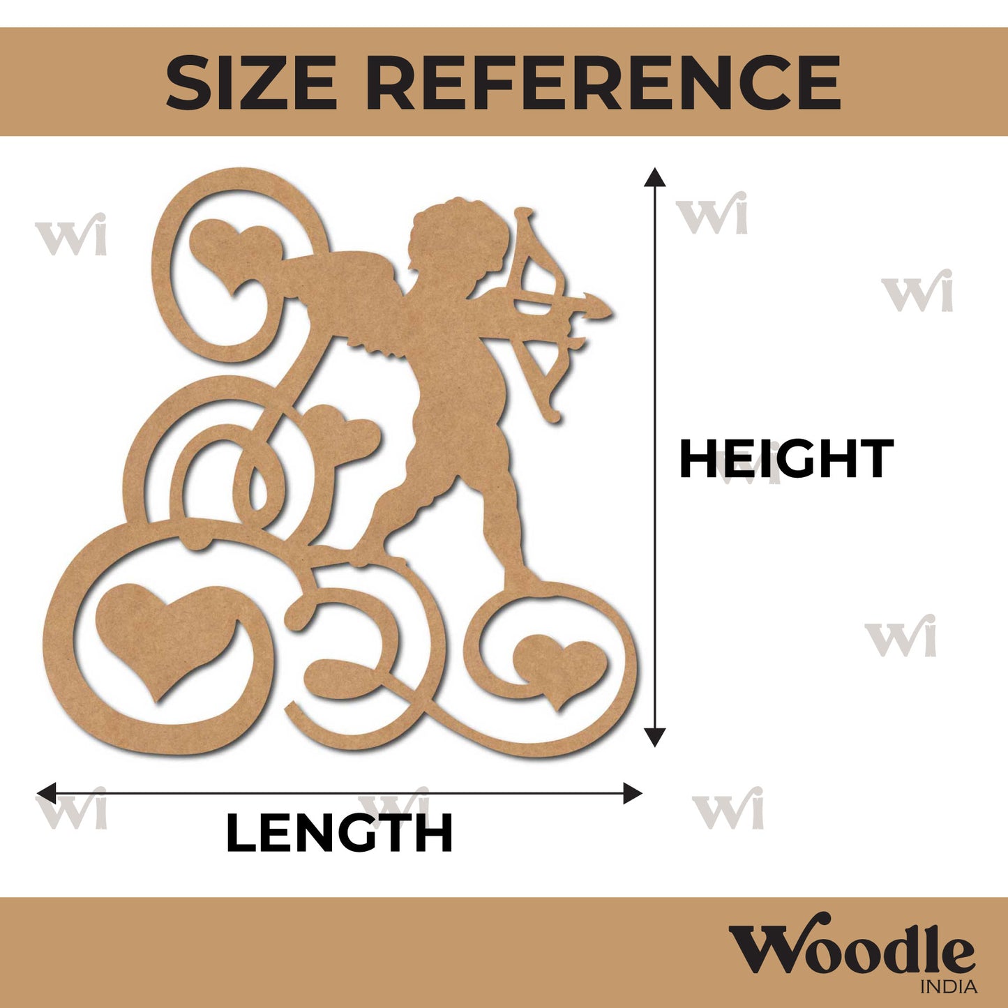 Cupid Cutout MDF Design 1