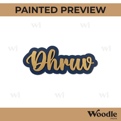 Custom Name Two Layered Magnet MDF Design 1