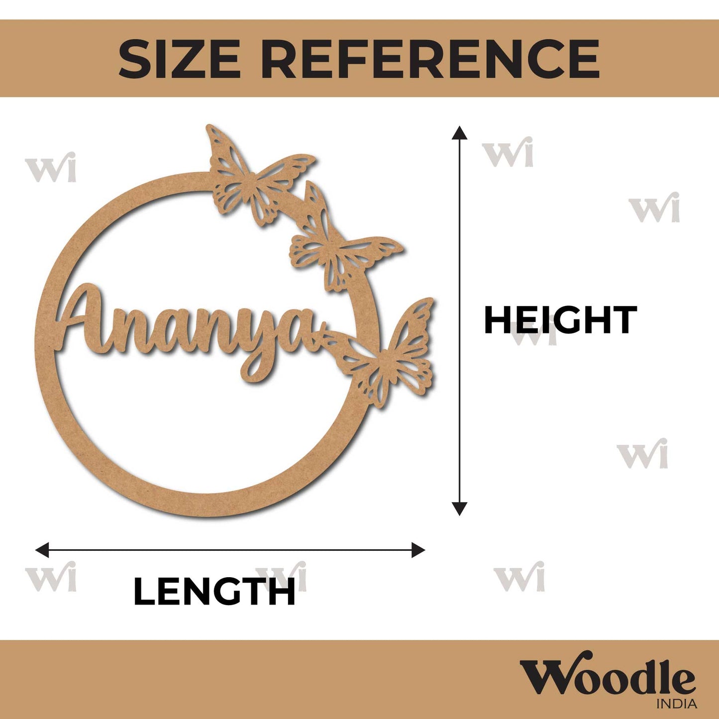 Customized Butterfly Cutout MDF Design 1