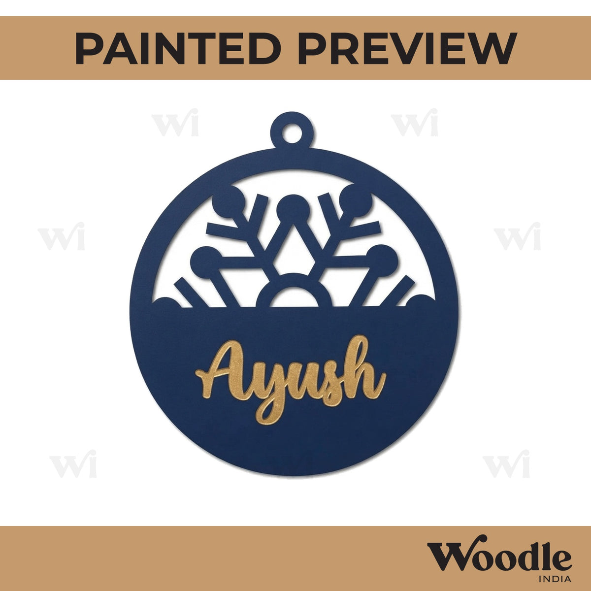 Customized Christmas Ornament Base MDF Design 1