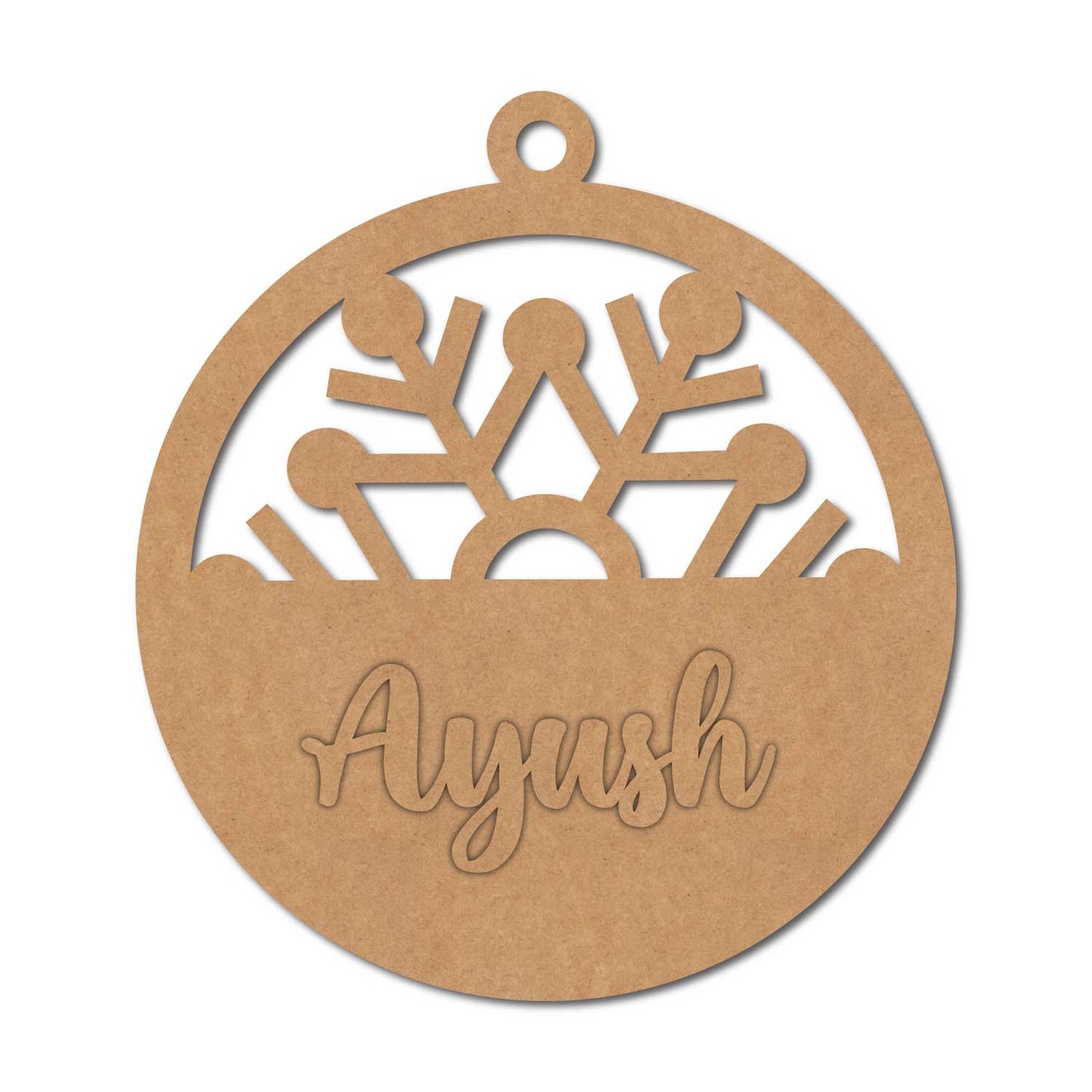 Customized Christmas Ornament Base MDF Design 1