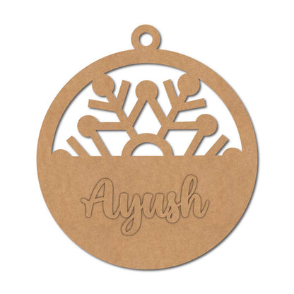Customized Christmas Ornament Base MDF Design 1