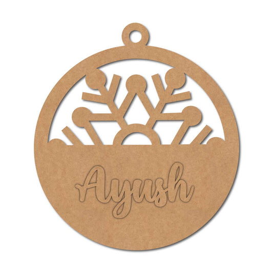 Customized Christmas Ornament Base MDF Design 1