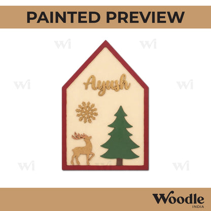 Customized Christmas Theme Base MDF Design 1