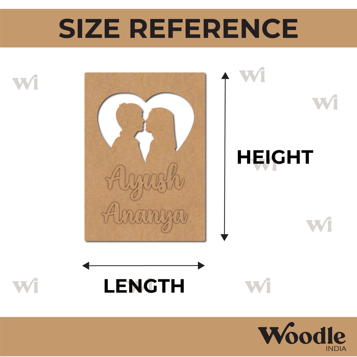 Customized Couple Base MDF Design 1