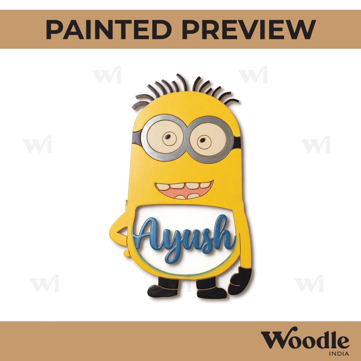 Customized Minion Cutout MDF Design 1