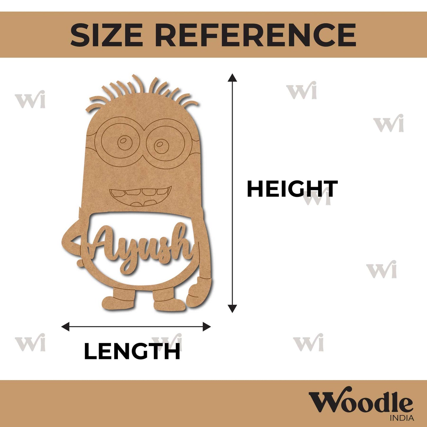 Customized Minion Cutout MDF Design 1