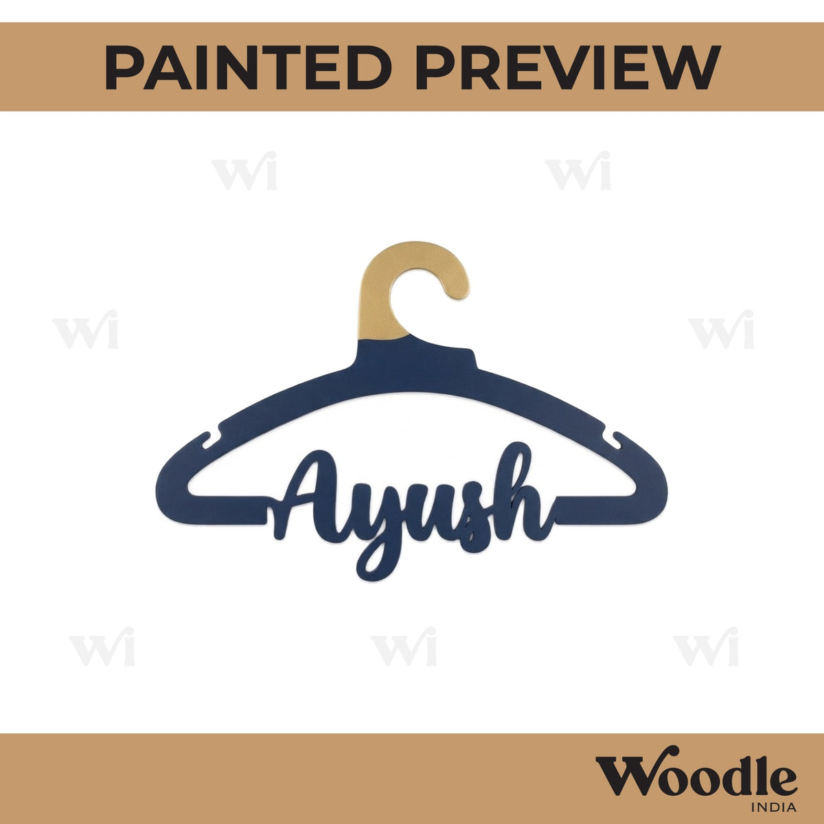 Customized Name Hanger Cutout MDF Design 1