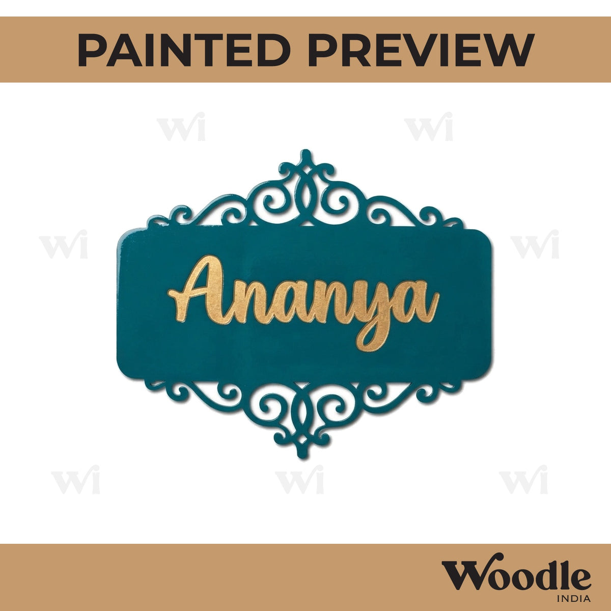 Customized Nameplate MDF Design 1