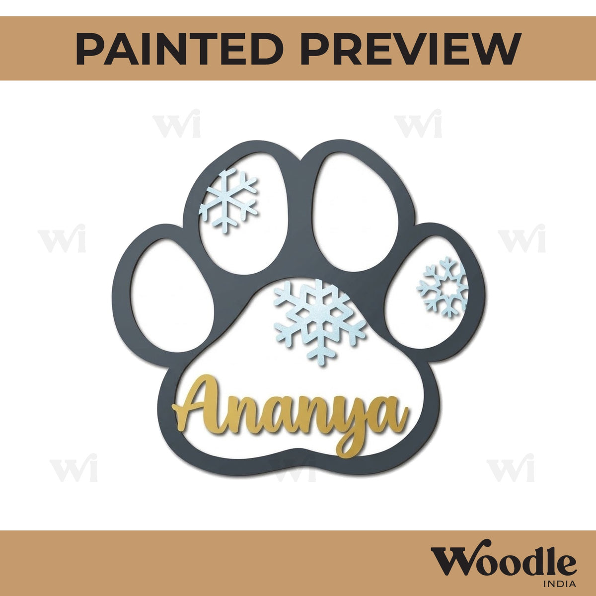 Customized Paw Cutout MDF Design 1