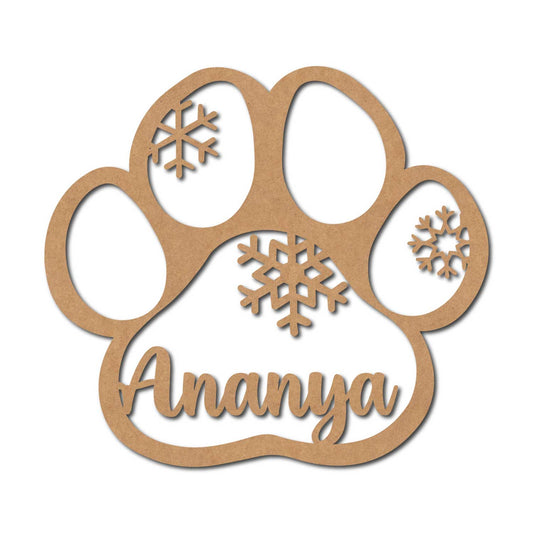 Customized Paw Cutout MDF Design 1