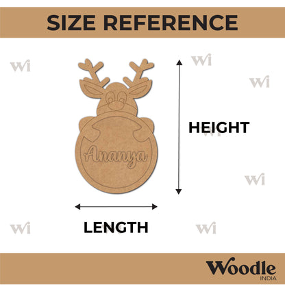 Customized Reindeer Christmas Base MDF Design 1